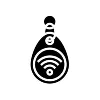 schmuckstück rfid glyph symbol vektorillustration vektor