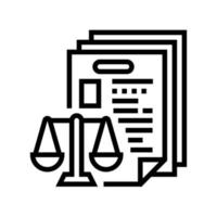 Bürokratie Gesetz Wörterbuch Symbol Leitung Vektor Illustration