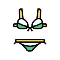 Badeanzug Bikini Farbe Symbol Vektor Illustration