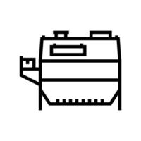 Weizenkorn Reinigungsmaschine Symbol Leitung Vektor Illustration