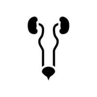 Glyph-Symbol-Vektorillustration des Harnsystems vektor