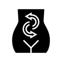 Verdauung von Lebensmitteln Glyphen-Symbol-Vektor-Illustration vektor