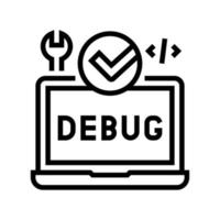 Laptop-Debug-Festnetz-Symbol-Vektor-Illustration vektor