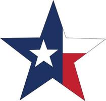 Texas-Flagge auf weißem Hintergrund. winken texas flag zeichen. Texas-Staatssymbol. flacher Stil. vektor