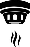 Rauchmelder-Symbol auf weißem Hintergrund. Zeichen für Rauchmeldeanlage. Rauchmelder-System. flacher Stil. vektor
