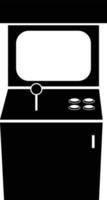 Arcade-Spiel-Maschine-Symbol auf weißem Hintergrund. altes Arcade-Automatenschild. Symbol für Spielautomaten. flacher Stil. vektor