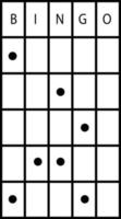 Bingo-Symbol auf weißem Hintergrund. Bingo-Kartenzeichen. flacher Stil. vektor
