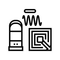 technologie der rfid-liniensymbol-vektorillustration vektor