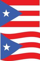 puerto rico flagga. nationella flaggan i puerto rico tecken. viftande flagga puerto rico symbol. platt stil. vektor