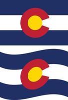Colorado flaggikon på vit bakgrund. nationella Colorado flagga tecken. Colorado staten flaggsymbol. platt stil. vektor