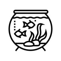 Aquarium Wasserlinie Symbol Vektor Illustration