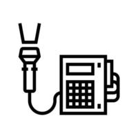 Barcode-Scanner mit POS-Terminal-Symbol-Vektorillustration vektor