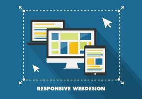 Gratis Flat Responsive Web Design Vector Bakgrund
