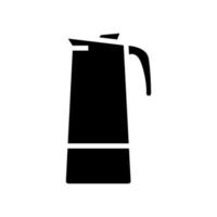 Kaffeemaschine Topf Kaffee Glyphe Symbol Vektor Illustration