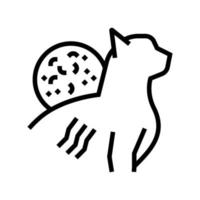 Katze Kratzkrankheit Symbol Leitung Vektor Illustration