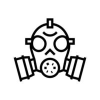 Gasmaske Symbol Leitung Vektor Illustration flach