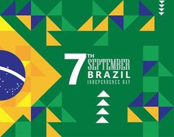 brasilien-unabhängigkeitstag-beschriftungskarte vektor