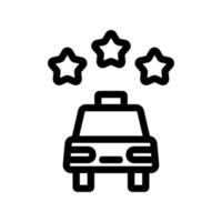 Taxi-Symbol-Vektorbewertung. isolierte kontursymbolillustration vektor