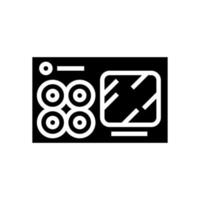 sushi box glyf ikon vektor illustration