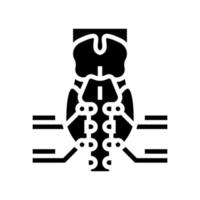 Nebenschilddrüse Endokrinologie Glyph Symbol Vektor Illustration