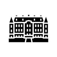 Schloss Haus Glyphe Symbol Vektor Illustration