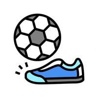 fotboll fotbollsspel färg ikon vektor illustration