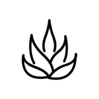Agave Pflanze Symbol Vektor Umriss Illustration