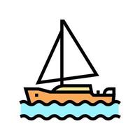 yacht herren freizeit farbe symbol vektor illustration