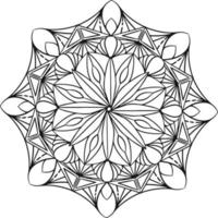 Schwarz-Weiß-Mandala zum Ausmalen. Vektor-Illustration vektor