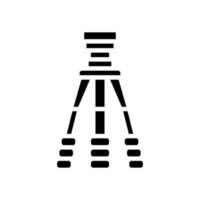 Stativ für Fotokamera-Glyphen-Symbol-Vektorillustration vektor