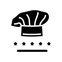 Koch Chef Bewertung Glyph Symbol Vektor Illustration