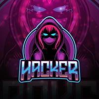 Hacker-Esport-Maskottchen-Logo-Design vektor