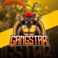 gangstar esport maskottchen logo design vektor