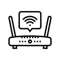 wifi internet i motell linje ikon vektorillustration vektor