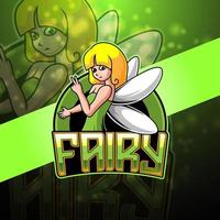 fairy esport maskot logotypdesign vektor