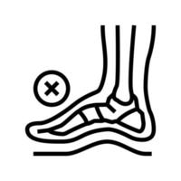 ben postural deformitet fötter linje ikon vektorillustration vektor