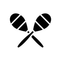 maracas karneval musiker instrument glyph symbol vektor illustration