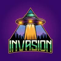 invasion esport maskot logotypdesign vektor