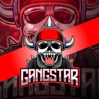 gangstar esport maskottchen logo design vektor