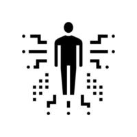 menschliche Merkmale Glyphen-Symbol-Vektor-Illustration vektor
