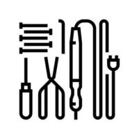 Werkzeuge für die Reparatur von Elektronik Symbol Leitung Vektor Illustration