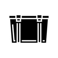 Box Kunststoff-Glyphen-Symbol-Vektor-Illustration vektor