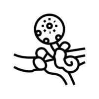 Cholesteatom Gesundheitsproblem Symbol Leitung Vektor Illustration