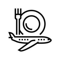 Flugzeug-Catering-Linie Symbol Vektor Illustration