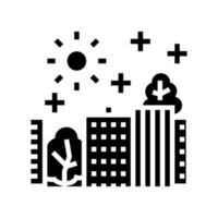 ökologisch saubere stadt glyph icon vector illustration