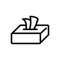 Box mit trockenen Tüchern Symbol Vektor Umriss Illustration