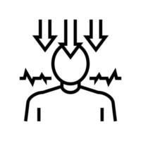 Neurose psychologische Krankheit Linie Symbol Vektor Illustration