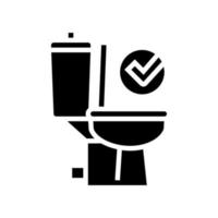 Guter Stuhlgang, Toilette Glyphen-Symbol-Vektor-Illustration vektor