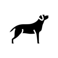 Labrador Retriever Hund Linie Symbol Vektor Illustration