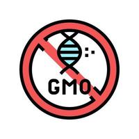 gmo genetisk produkt gratis färgikon vektorillustration vektor